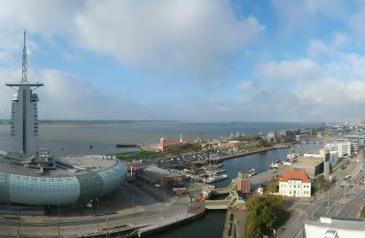 Blick auf die Havenwelten Bremerhaven von oben